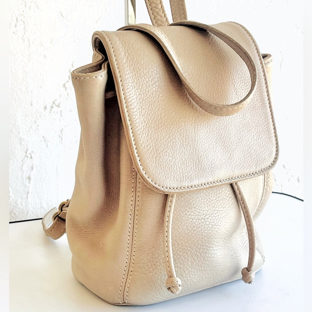 VINTAGE COACH SONOMA 4925 TAN PEBBLED LEATHER SMALL BACKPACK SHOULDER BAG - Picture 4 of 16